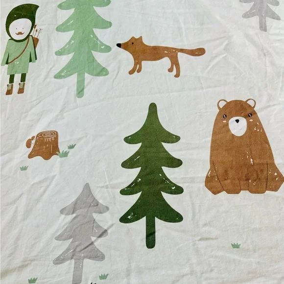 Organic Cotton Forest Themed Twin Duvet & Pillowcase - Picture 2 of 2